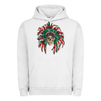 Pigment Lunar Rock mexican flag indian headdress with  skull Urban Hoodie - RanaPortraitStore