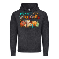 Vintage Black just a girl who loves fall Vintage Hoodie - AdoDesignShop