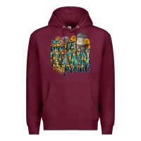 Burgundy small town proud Premium Hoodie - Zillion Design Studio