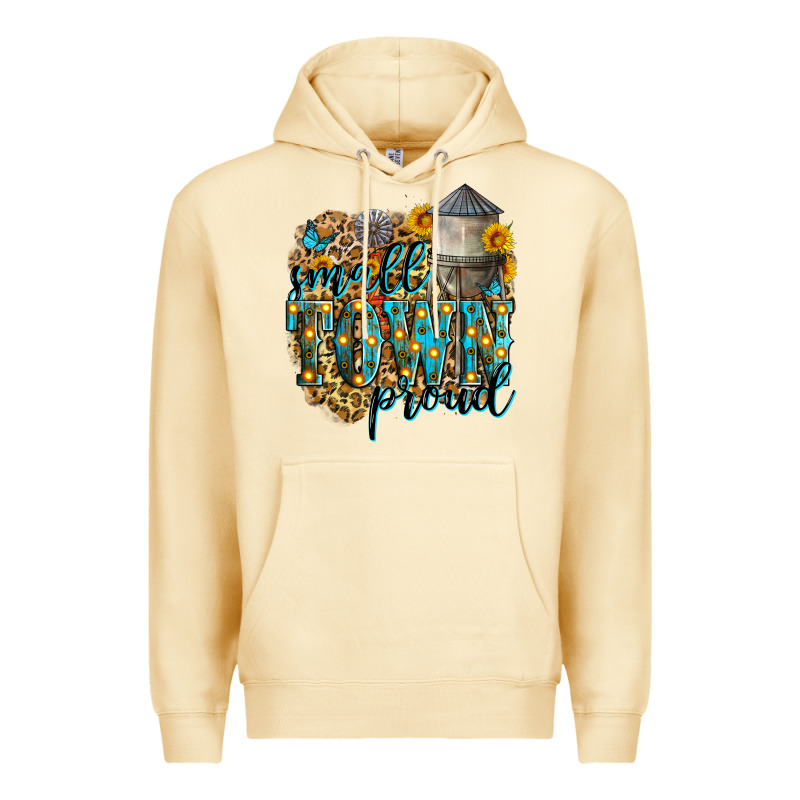 Small Town Proud Premium Hoodie by Zillion Design Studio | Teevron