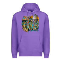 Purple small town proud Premium Hoodie - Zillion Design Studio
