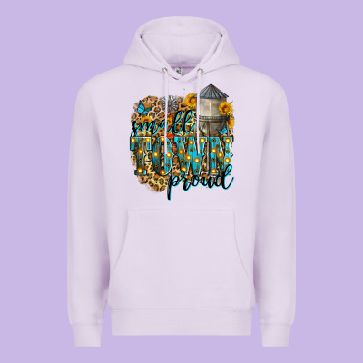 Small Town Proud Premium Hoodie Designed By Zillion Design Studio