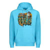 Ocean Blue small town proud Premium Hoodie - Zillion Design Studio
