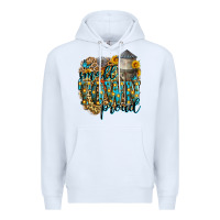 White small town proud Premium Hoodie - Zillion Design Studio