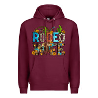 Burgundy rodeo wife Premium Hoodie - Zillion Design Studio