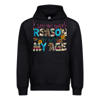 Black i see no good reason to act my age Urban Hoodie - Zillion Design Studio
