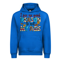 Cobalt i see no good reason to act my age Urban Hoodie - Zillion Design Studio