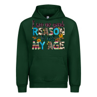 Forest Green i see no good reason to act my age Urban Hoodie - Zillion Design Studio