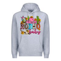 Heather Grey rodeo baby Premium Hoodie - Zillion Design Studio