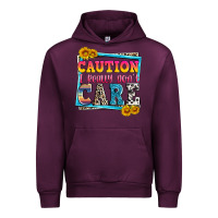 Mauve Wine caution i really don't care Urban Hoodie - Zillion Design Studio