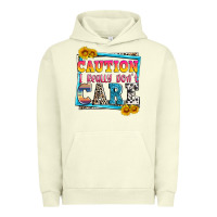 Pigment Pistachio caution i really don't care Urban Hoodie - Zillion Design Studio