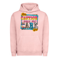 Pigment Salmon caution i really don't care Urban Hoodie - Zillion Design Studio