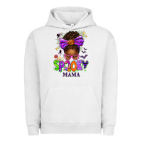 Pigment Lunar Rock Halloween Afro Messy Bun Spooky Mama Urban Hoodie - texasbilliewilder