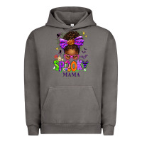 Pigment Tornado Halloween Afro Messy Bun Spooky Mama Urban Hoodie - texasbilliewilder