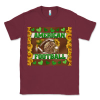 Burgundy american football with sunflower tumbler Classic Tee - BundleAndBundleShop