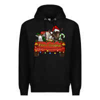 Black merry christmas truck animals Premium Hoodie - RanaPortraitStore