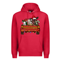 Cardinal merry christmas truck animals Premium Hoodie - RanaPortraitStore