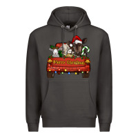Smoke merry christmas truck animals Premium Hoodie - RanaPortraitStore