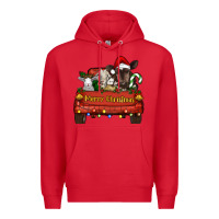 Red merry christmas truck animals Premium Hoodie - RanaPortraitStore