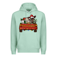 Seafoam merry christmas truck animals Premium Hoodie - RanaPortraitStore
