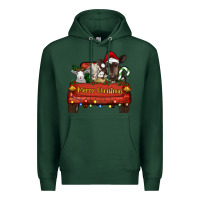 Sports Green merry christmas truck animals Premium Hoodie - RanaPortraitStore