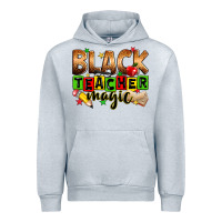 Heather Grey black teacher magic Urban Hoodie - Zillion Design Studio