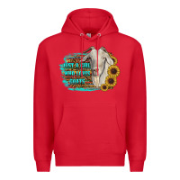 Red just a girl who loves goats Premium Hoodie - RanaPortraitStore