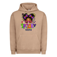 Pigment Burro Spooky Mini Halloween Messy Bun Urban Hoodie - texasbilliewilder