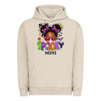 Pigment French Oak Spooky Mini Halloween Messy Bun Urban Hoodie - texasbilliewilder