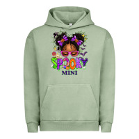 Pigment Oil Green Spooky Mini Halloween Messy Bun Urban Hoodie - texasbilliewilder