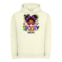 Pigment Pistachio Spooky Mini Halloween Messy Bun Urban Hoodie - texasbilliewilder