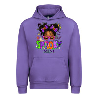 Spooky Mini Halloween Messy Bun Urban Hoodie | Teevron
