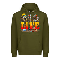 Army Green miner life Premium Hoodie - Zillion Design Studio