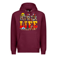 Burgundy miner life Premium Hoodie - Zillion Design Studio