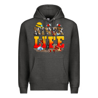 Charcoal Heather miner life Premium Hoodie - Zillion Design Studio