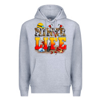 Heather Grey miner life Premium Hoodie - Zillion Design Studio