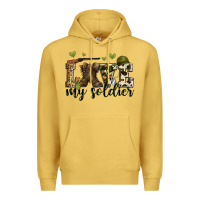 Antique Gold love my soldier Premium Hoodie - Zillion Design Studio