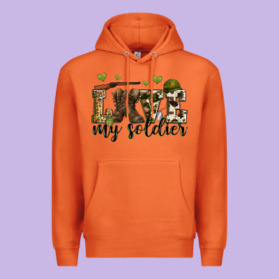 Love My Soldier Premium Hoodie Designed By Zillion Design Studio