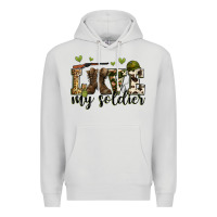 Dove Grey love my soldier Premium Hoodie - Zillion Design Studio