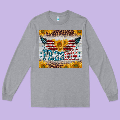Freedom 4th Of July Long Sleeve Tee Designed By Barkaloodesign