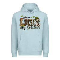 Blue Mist love my soldier Premium Hoodie - Zillion Design Studio
