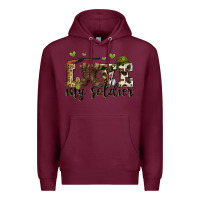 Burgundy love my soldier Premium Hoodie - Zillion Design Studio
