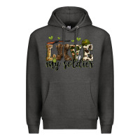 Charcoal Heather love my soldier Premium Hoodie - Zillion Design Studio