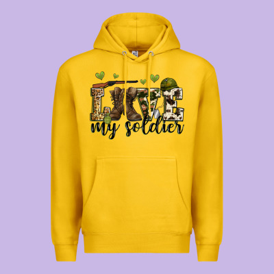Love My Soldier Premium Hoodie Designed By Zillion Design Studio