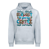 Heather Grey today's attitude brought to you by coffee and sarc Urban Hoodie - Zillion Design Studio