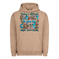Pigment Burro today's attitude brought to you by coffee and sarc Urban Hoodie - Zillion Design Studio