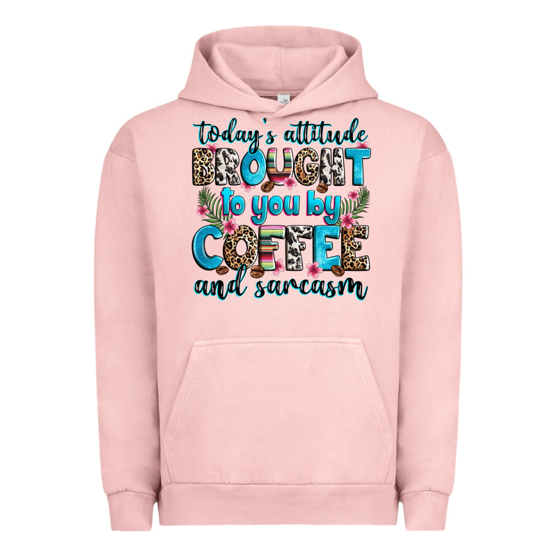 Today's Attitude Brought To You By Coffee And Sarc Urban Hoodie by Zillion Design Studio | Teevron