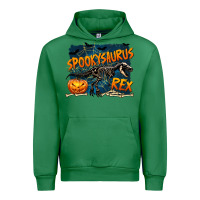 Emerald Spooky Saurus Rex Urban Hoodie - texasbilliewilder