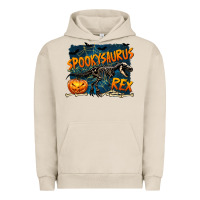 Pigment French Oak Spooky Saurus Rex Urban Hoodie - texasbilliewilder