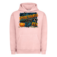 Pigment Salmon Spooky Saurus Rex Urban Hoodie - texasbilliewilder